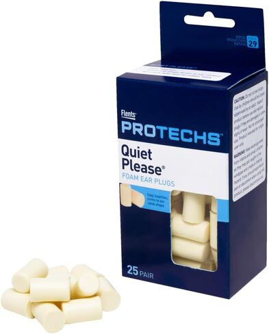 Flents Ear Plugs, 6 Pair for Sleeping, Snoring, Loud Noise, Traveling, Concerts, Construction, & Studying, Foam Earplugs, NRR 29 **New Formula** in Kuwait