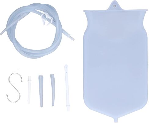 Transparent Bowel Intestinal Colon Anal Douche Cleansing Bag, Silicone Enema Bag Kit for Coffee Water Douches Enemas Feminine Care in Saudi Arabia