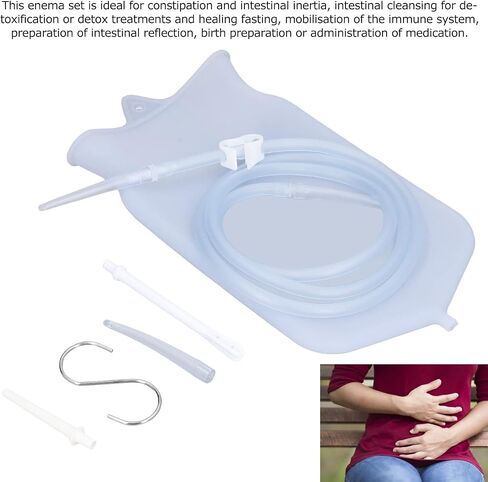 Transparent Bowel Intestinal Colon Anal Douche Cleansing Bag, Silicone Enema Bag Kit for Coffee Water Douches Enemas Feminine Care in Saudi Arabia