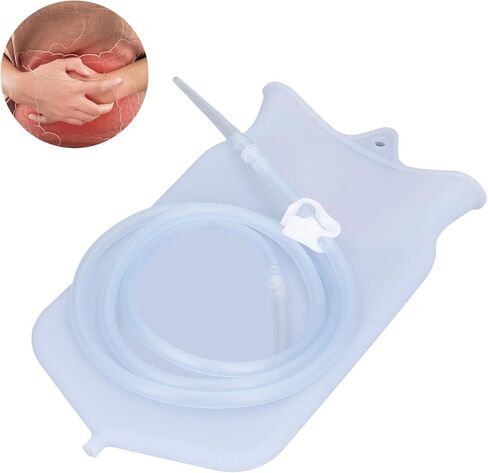Transparent Bowel Intestinal Colon Anal Douche Cleansing Bag, Silicone Enema Bag Kit for Coffee Water Douches Enemas Feminine Care in Saudi Arabia