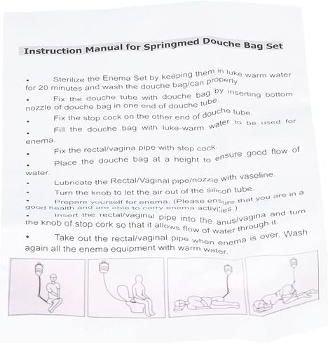 Transparent Bowel Intestinal Colon Anal Douche Cleansing Bag, Silicone Enema Bag Kit for Coffee Water Douches Enemas Feminine Care in Saudi Arabia