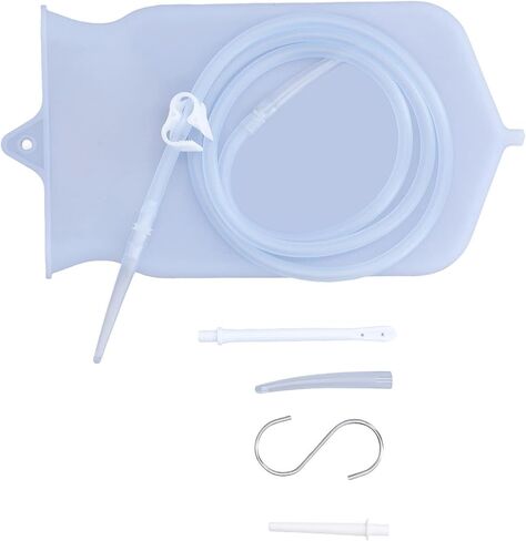 Transparent Bowel Intestinal Colon Anal Douche Cleansing Bag, Silicone Enema Bag Kit for Coffee Water Douches Enemas Feminine Care in Saudi Arabia