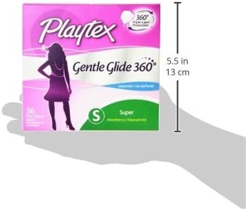 Playtex Simply Gentle Glide Multipack Fresh Scent Tampons with Regular and Super Absorbencies, 36 Count (Pack of 2) (Packaging May Vary) in Kuwait