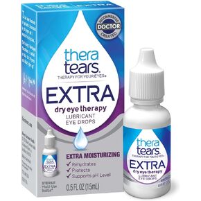 TheraTears Extra Dry Eye Therapy Lubricating Eye Drops for Dry Eyes, 0.5 fl oz Bottle