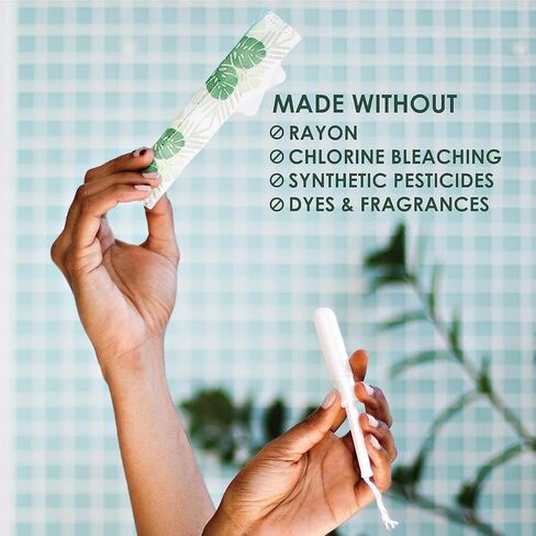 L. Organic Cotton Tampons Multipack, Regular/Super Absorbency, Free From Chlorine Bleaching Pesticides Fragrances Or Dyes, Bpa-Free Plastic Applicator, 30 Count X 2 Packs (60 Count Total) in Kuwait