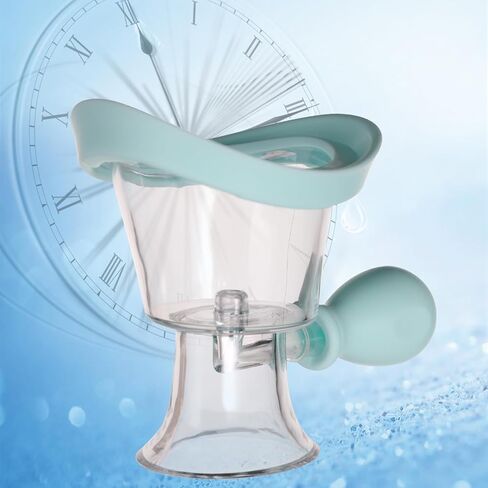 Eye Wash Cup, Manual Air Pressure Eye Wash Cleaner Kit Silicone Eyewash Cups with Storage Container Eye Wash Rinse Cup Effective Eye Cleansing Makeup Irritants Soothing Eyes(Blue) in Saudi Arabia