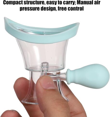 Eye Wash Cup, Manual Air Pressure Eye Wash Cleaner Kit Silicone Eyewash Cups with Storage Container Eye Wash Rinse Cup Effective Eye Cleansing Makeup Irritants Soothing Eyes(Blue) in Saudi Arabia