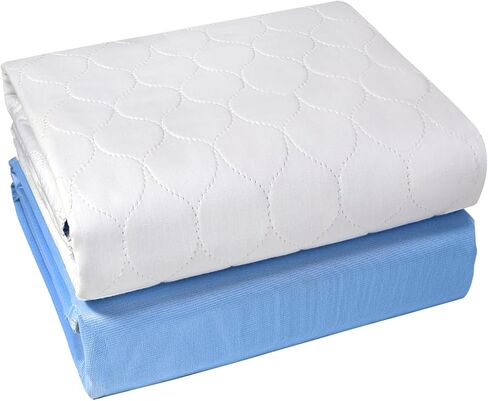 Heavy Absorbency Bed Pad, Washable and Reusable Incontinence Bed Underpads, 34"X36" (4 Pack), Waterproof Mattress Protector | White Incontinence Pads, Waterproof Protective Pad for Bed, Couch, Sofa, Floor, for Kids, Adults, Elderly, and Pets in Saudi Arabia