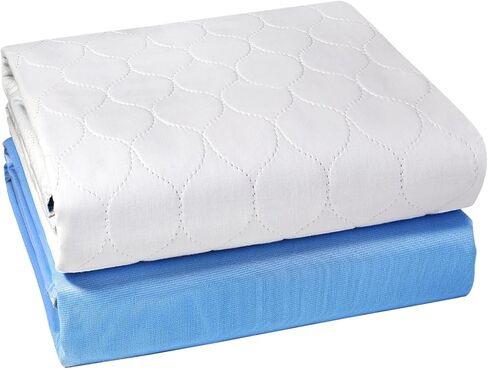 Heavy Absorbency Bed Pad, Washable and Reusable Incontinence Bed Underpads, 34"X36" (4 Pack), Waterproof Mattress Protector | White Incontinence Pads, Waterproof Protective Pad for Bed, Couch, Sofa, Floor, for Kids, Adults, Elderly, and Pets in Saudi Arabia