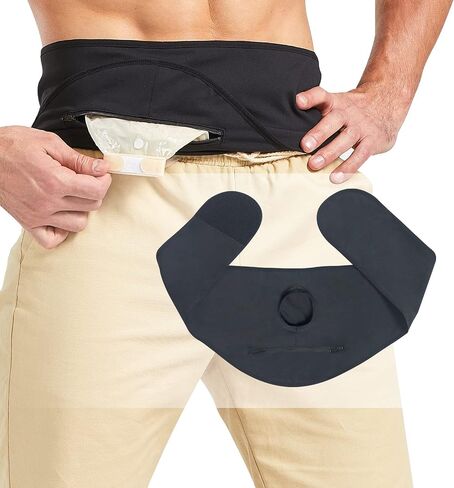Ostomy Belt, Ostomy Supplies, Ostomy Support Belt Stealth Belt for Ostomy Bag Inner Pocket to Hold Ostomy Pouch for Men & Women, Ostomy Bag Cover for Sport & Swiming - Medium in Kuwait