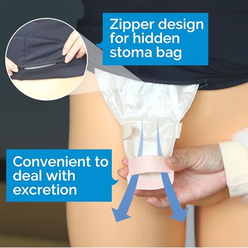 Ostomy Belt, Ostomy Supplies, Ostomy Support Belt Stealth Belt for Ostomy Bag Inner Pocket to Hold Ostomy Pouch for Men & Women, Ostomy Bag Cover for Sport & Swiming - Medium in Kuwait