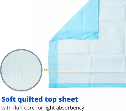Medline Disposable Underpads 23 x 36 inches (50 Count), Light Absorbency Bed Pads, Puppy Pads, Pee Pads for Dogs and Pet Training Pads, for Adults, Seniors or Baby,Blue in Saudi Arabia