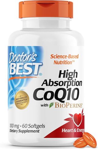 أفضل منتج CoQ10 عالي الامتصاص من Doctor's مع BioPerine، خالي من الغلوتين، مخمر بشكل طبيعي، صحة القلب، إنتاج الطاقة، 100 مجم، 120 قطعة in Saudi Arabia