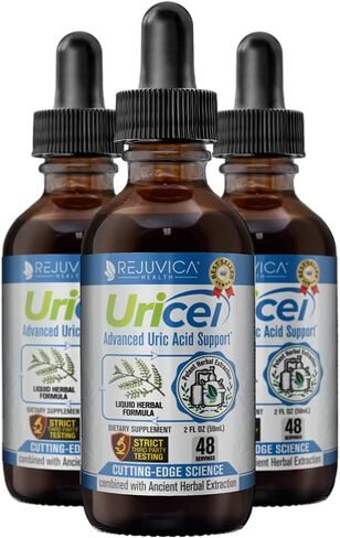 Uricel - مكمل متطور لدعم حمض اليوريك وتطهيره - توصيل سائل لامتصاص أفضل - تارت الكرز، تشانكا بيدرا، بذور الكرفس، الكركم والمزيد! in Kuwait
