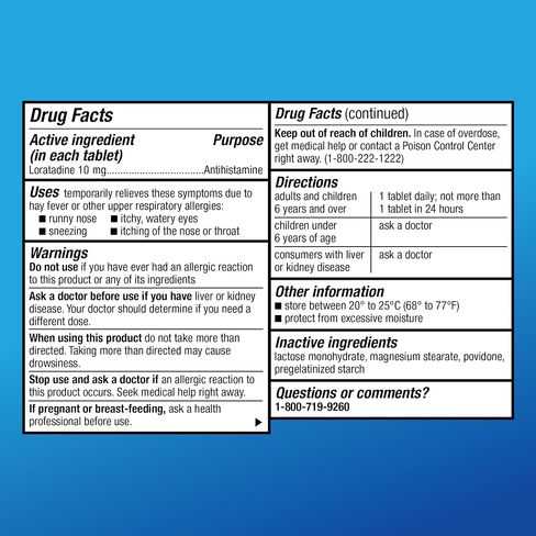Amazon Basic Care Loratadine Orally Disintegrating Tablets, 10 mg, Antihistamine, Allergy Medicine, 24 Hour Relief, 30 Count in Saudi Arabia