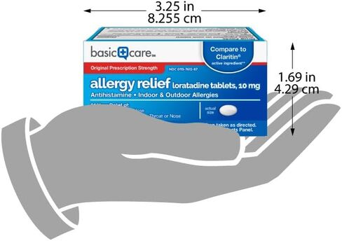 Amazon Basic Care Loratadine Orally Disintegrating Tablets, 10 mg, Antihistamine, Allergy Medicine, 24 Hour Relief, 30 Count in Saudi Arabia