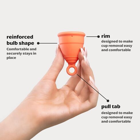 Zeerocup Reusable Menstrual Cup 2 Pack - Small & Large Soft Medical-Grade Silicone Period Cups with Pull-Tab for Easy Removal, Leak-Proof Hygiene - Tampon, Disc & Pad Alternative in Saudi Arabia
