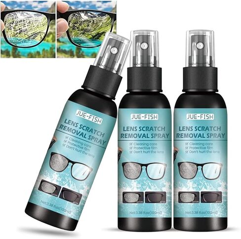 Apcvm 2023 مزيل خدوش العدسات الجديد، 3 قطع إصلاح زجاج عدسة طحن الخدش، رذاذ منظف النظارات لأدوات تنظيف شاشة النظارات الشمسية (3 قطع) in Kuwait