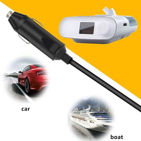 سلك طاقة لشحن السيارة 12 فولت متوافق مع محول طاقة السيارة من Philips Respironics DreamStation CPAP BiPAP، Dreamstation 2 Auto CPAP Advance Machine قابس ولاعة السجائر in Kuwait