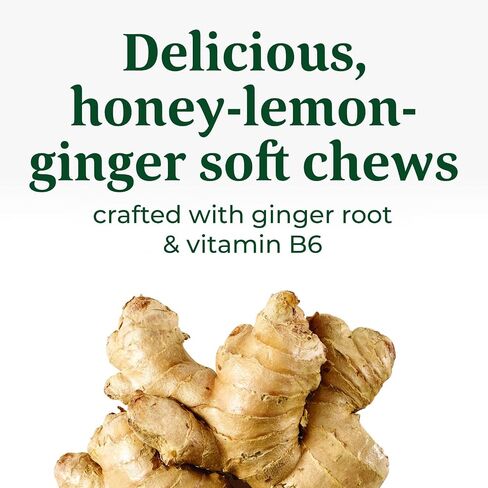 MegaFood Baby & Me 2 Prenatal Morning Sickness Relief Soft Chews -With Real Ginger and Vitamin B6 - Vegetarian - Made Without 9 Food Allergens - Honey Lemon Ginger Flavor - 30 Chews in Saudi Arabia