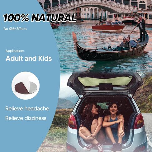 Doctor.Roo Motion Sickness Patch - 72-Hour Nausea Relief for Cruise, Car, and Air Travel - Vertigo and Headache Relief for Adults & Kids in Saudi Arabia