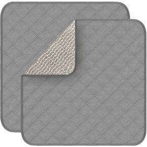 2 Pack Waterproof Absorbent Incontinence Chair Pads Machine Washable Seat Protector Pads for Adults Kids for Wheelchair Sofa Bed 22"X21" (Black) in Kuwait
