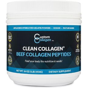 مسحوق ببتيدات الكولاجين 2 رطل (32 أونصة) كيس - كولاجين نظيف® - بدون نكهة، تغذية عشبية، باليو، غير معدل وراثيًا، كوشير - بروتين عالي الذوبان in Kuwait