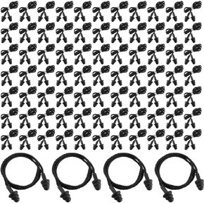 Xuhal 200 Pair Corded Ear Plugs Silicone Reusable Earplugs Sound Blocking Individually Wrapped Ear Plugs Protection Hearing EarPlugs for Sleeping, Music, Shooting, Construction Work, Sports (Black) in Kuwait