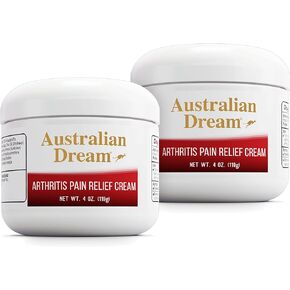 Australian Dream Arthritis Pain Relief Cream - Soothing, Non-Greasy Pain Relief Cream - Powerful Topical Arthritis Pain Relief Good for Muscle Aches or Joint Pain - 4 oz Jars (2 Pack)