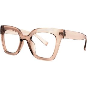 VOOGLAM Stylish Square Blue Light Blocking Glasses for Women Men Anti Eyestrain UV Eyewear Naila in Kuwait