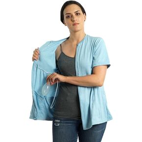 Inspired Comforts Mastectomy Recovery Shirt with Drain Pockets & Fasteners to Hold Drainage Tubes in Kuwait