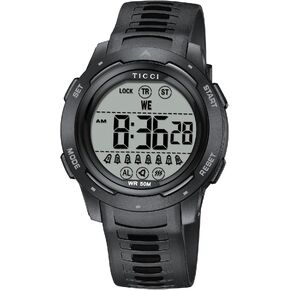 TICCI Men Women Unisex 8 Alarm Vibrating Watch Medication Aids Vibra Alert Pill Reminder Big Digits Waterproof