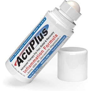 AcuPlus Roll-on Pain-Relieving Formula 3 FL OZ, Topical Anti-inflammatory Pain Reliever for Muscles and Joints from Arthritis, Backache, Strains, Bruises, & Sprains (1 Pack)