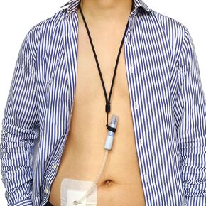 [2 Pack] PD Catheter Shower Holder Peritoneal Dialysis Cather Lanyard Accessories Shower Protector for Safety Support Secure Feeding Tube Peg Tube G-Tube Adults Men Women Patients Black
