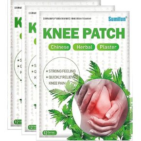 Knee Pain Relief Patch 36 Pcs, Long Lasting Relief of Muscle Joint, Shoulder and Neck Pain Relief Patches, Herbal Heat Compress Knee Patch in Saudi Arabia