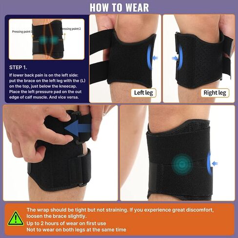 2023 Upgraded Sciatica Pain Relief Brace, Active Plus Sciatica Pain Relief Brace For Sciatic Nerve Pain, Lower Back, & Hip, Black Brace for Sciatica As Seen On Tv - Unisex in Saudi Arabia