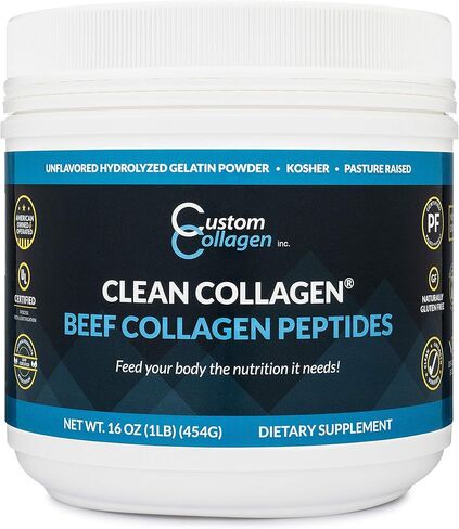 مسحوق ببتيدات الكولاجين 2 رطل (32 أونصة) كيس - كولاجين نظيف® - بدون نكهة، تغذية عشبية، باليو، غير معدل وراثيًا، كوشير - بروتين عالي الذوبان in Kuwait