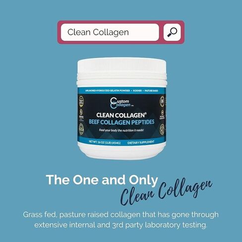 مسحوق ببتيدات الكولاجين 2 رطل (32 أونصة) كيس - كولاجين نظيف® - بدون نكهة، تغذية عشبية، باليو، غير معدل وراثيًا، كوشير - بروتين عالي الذوبان in Kuwait