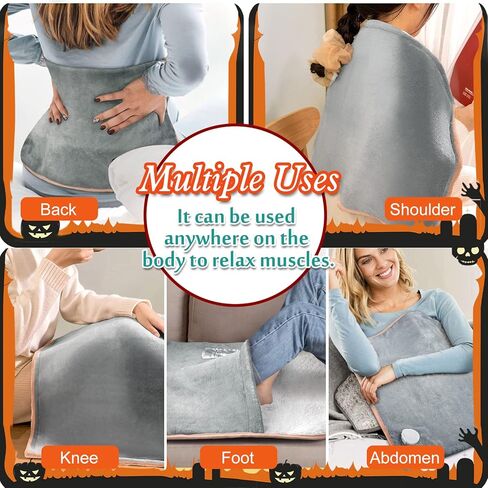 Heating Pad, Fast Heating Electric Heated Foot Warmers for Men and Women with 3 Heat Settings, Electric Foot Warmer Heating Pad for Back Pain Relief, Extra Large Heating Pad for Neck and Shoulder in Kuwait