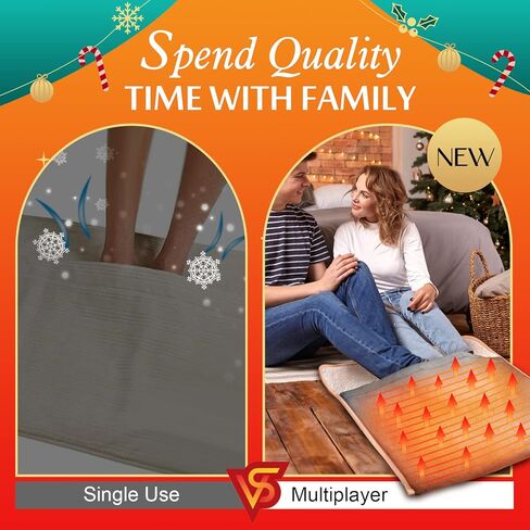 Heating Pad, Fast Heating Electric Heated Foot Warmers for Men and Women with 3 Heat Settings, Electric Foot Warmer Heating Pad for Back Pain Relief, Extra Large Heating Pad for Neck and Shoulder in Kuwait