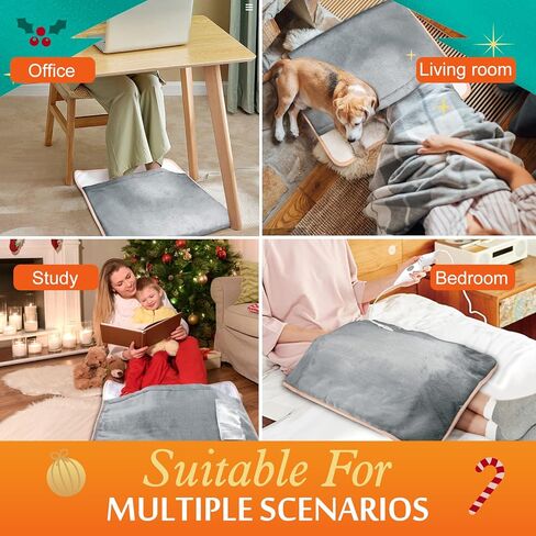 Heating Pad, Fast Heating Electric Heated Foot Warmers for Men and Women with 3 Heat Settings, Electric Foot Warmer Heating Pad for Back Pain Relief, Extra Large Heating Pad for Neck and Shoulder in Kuwait