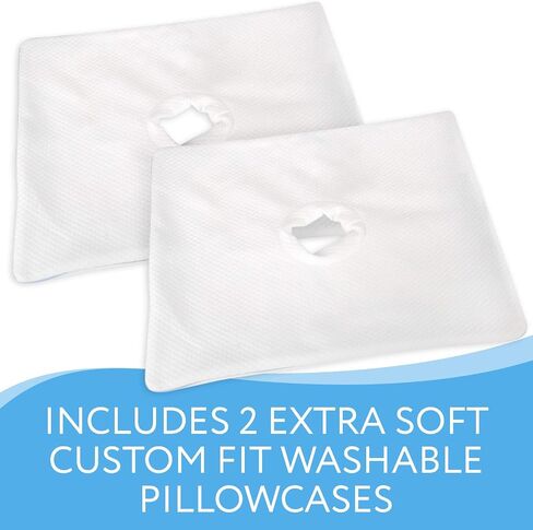 IMPRESA Firm Memory Foam Pillow with an Ear Hole - Includes 2 Pillowcases - Helps Reduce Ear Pain from CNH, Pressure Sores, Post Ear Surgery, Ear Pain or Ear Plugs - Non-Adjustable in Saudi Arabia