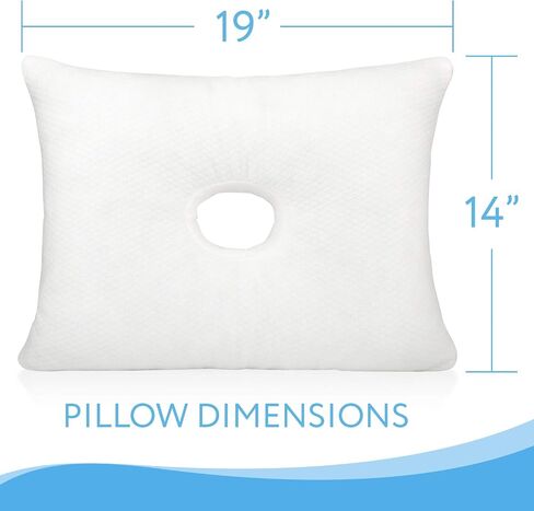 IMPRESA Firm Memory Foam Pillow with an Ear Hole - Includes 2 Pillowcases - Helps Reduce Ear Pain from CNH, Pressure Sores, Post Ear Surgery, Ear Pain or Ear Plugs - Non-Adjustable in Saudi Arabia