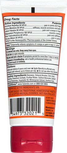 Hyland's Naturals Leg Cramps Ointment, Arnica Gel Leg Cramp Relief, Natural Relief of Calf, Leg and Foot Cramp, 2.5 oz in Saudi Arabia