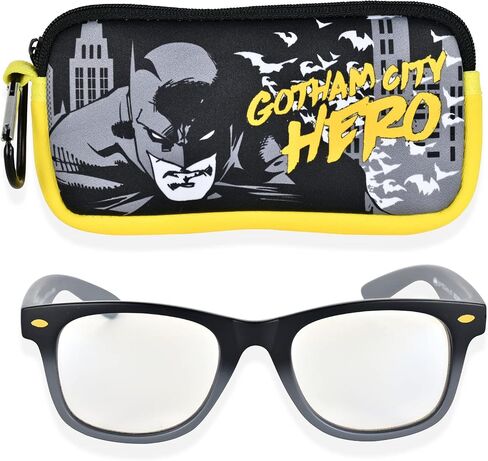 Batman Blue Light Glasses for Kids Computer Eyeglasses with Carrying Case | Blue Light Blocking Glasses for Boys Children’s Gaming Glasses (Black/Yellow) in Saudi Arabia