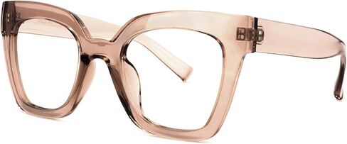 VOOGLAM Stylish Square Blue Light Blocking Glasses for Women Men Anti Eyestrain UV Eyewear Naila in Kuwait