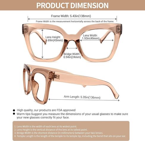 VOOGLAM Stylish Square Blue Light Blocking Glasses for Women Men Anti Eyestrain UV Eyewear Naila in Kuwait