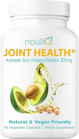 NOULIQ Natural and Vegan Friendly Joint Health Supplement, Avocado Soy Unsaponifiables 300mg,60 Vegetable Capsules, 2 Months Supply in Saudi Arabia