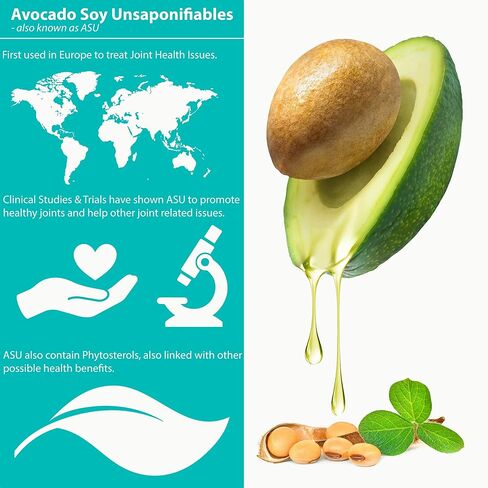 NOULIQ Natural and Vegan Friendly Joint Health Supplement, Avocado Soy Unsaponifiables 300mg,60 Vegetable Capsules, 2 Months Supply in Saudi Arabia