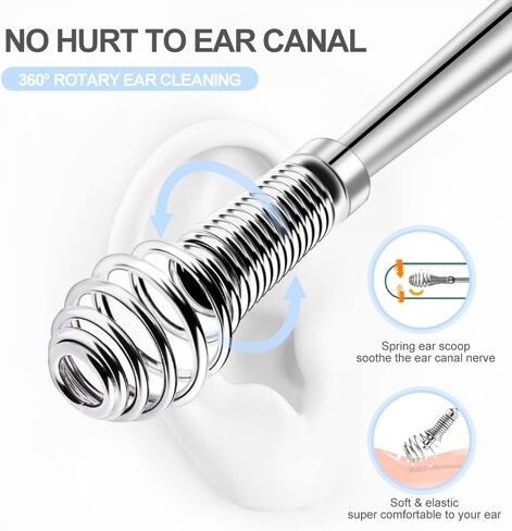 مجموعة إزالة شمع الأذن، مجموعة مغرفة الأذن من سوبيتو، 10 قطع، أدوات خاصة للعائلة مع حقيبة تخزين وفرشاة in Kuwait